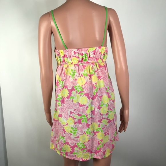 Lilly Pulitzer Floral Spaghetti Mini Dress Sz XS - Picture 2 of 8